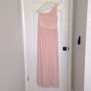 Blush one shoulder Women’s Maxi Dress